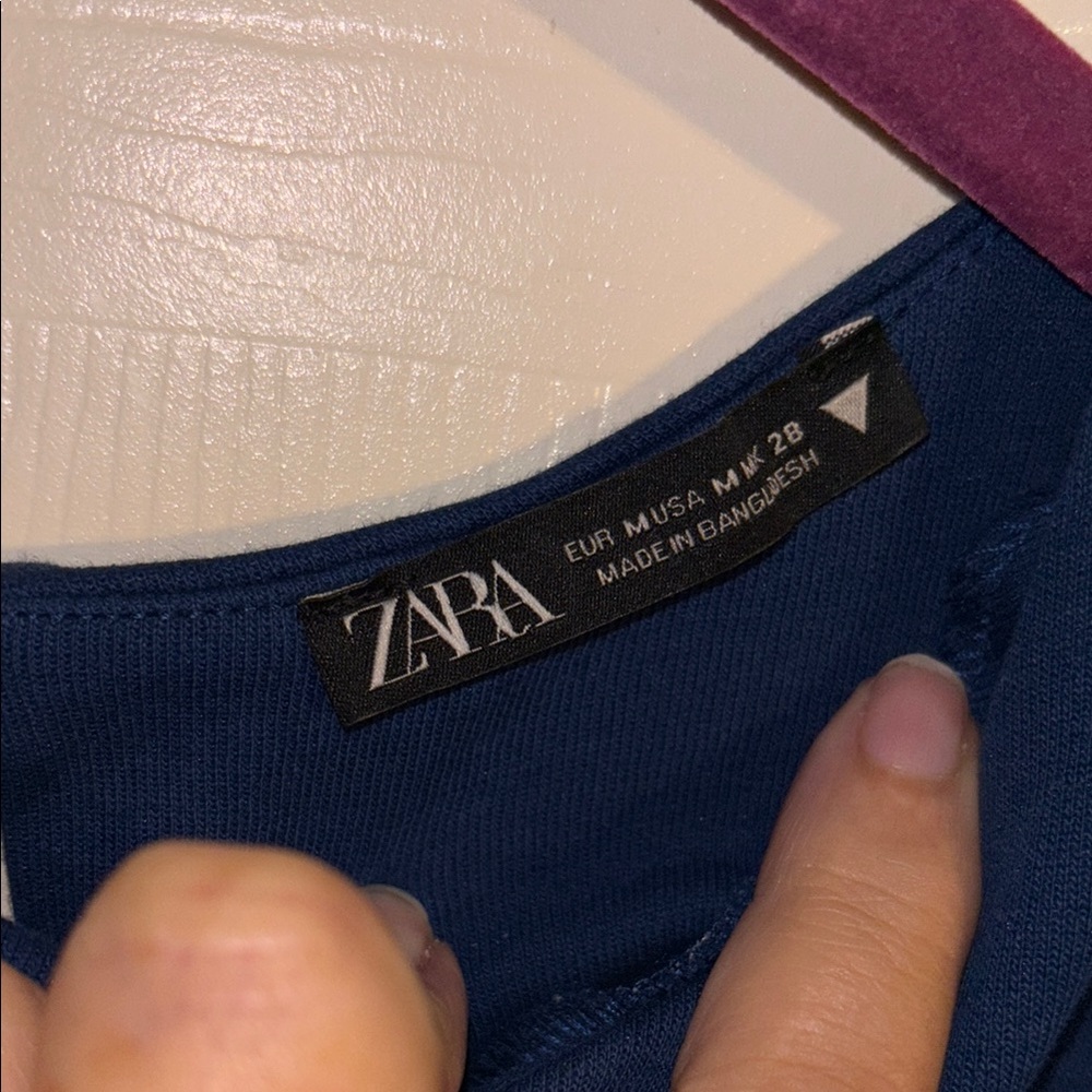 Zara Navy Blue Sleeveless Women's Top Medium NWOT - Picture 4 of 6